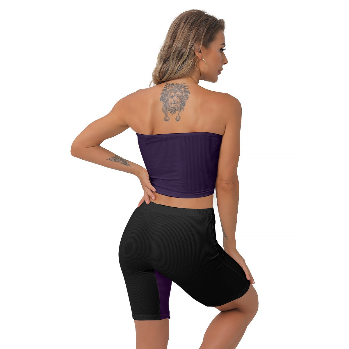 The Elite Experience
 Women's Breast Wrap Shorts Suit (Purple)