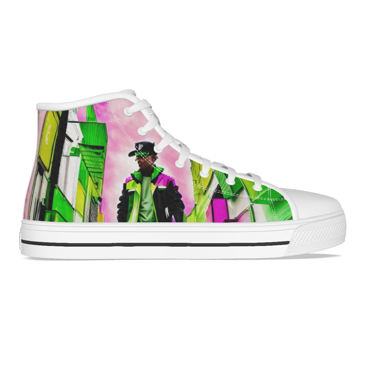 The Elite Experience: Men's Canvas Shoe (Cartoon Pink / Lime Green)