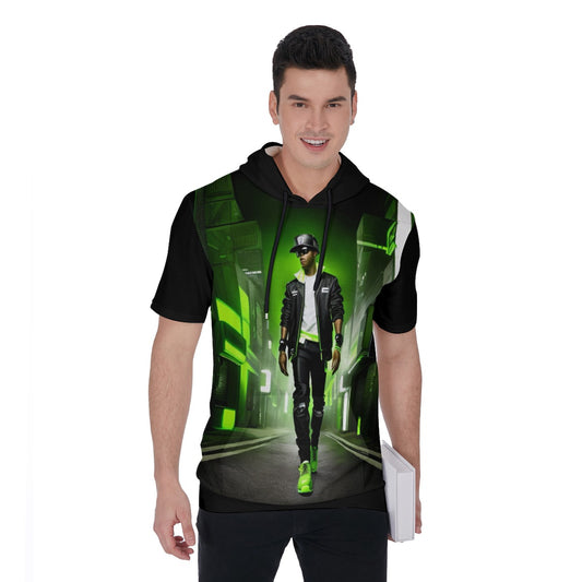 All-Over Print Men's Short Sleeve Hoodie T-Shirt