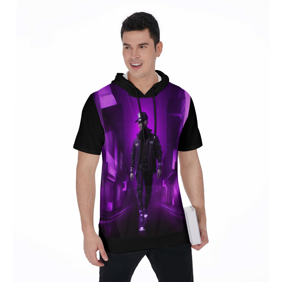 All-Over Print Men's Short Sleeve Hoodie T-Shirt