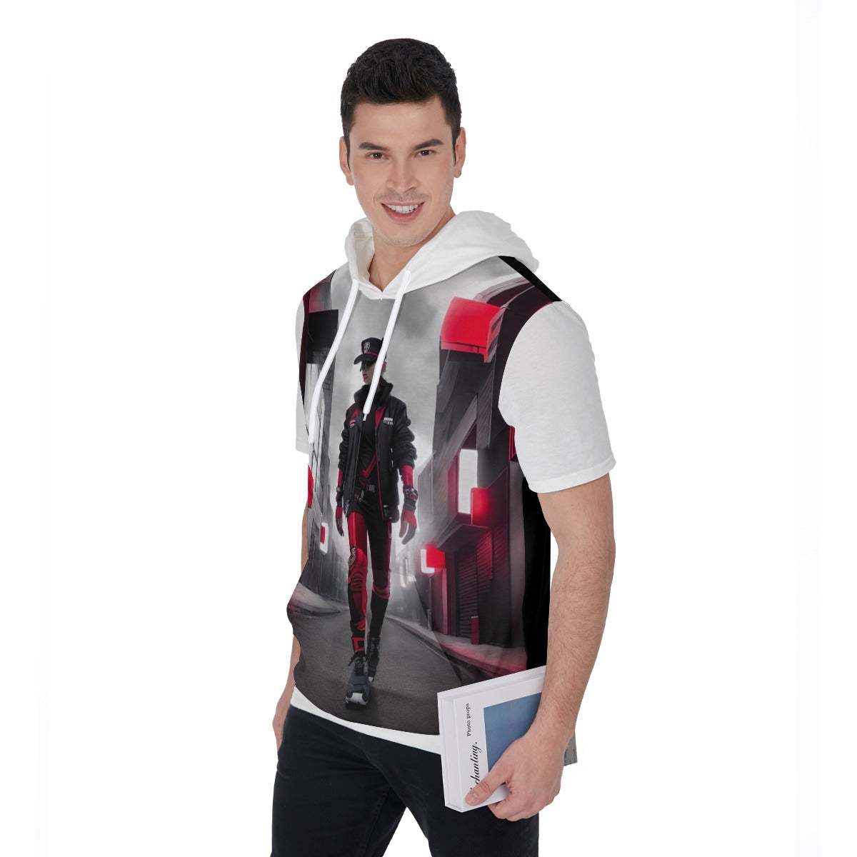 All-Over Print Men's Short Sleeve Hoodie T-Shirt