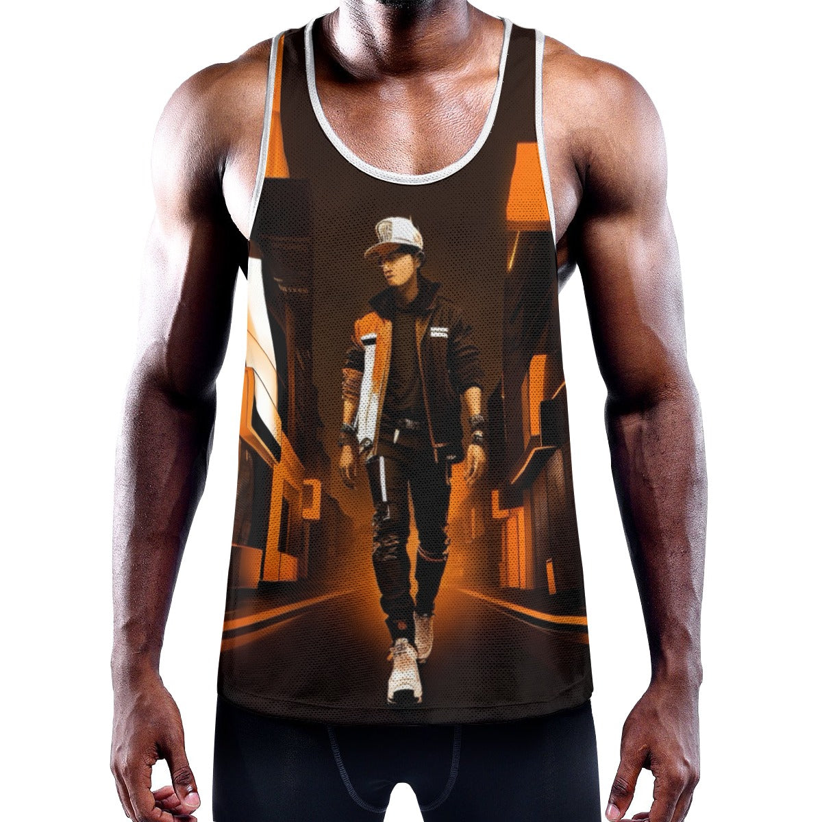 All-Over Print Men's Slim Y-Back Muscle Tank Top