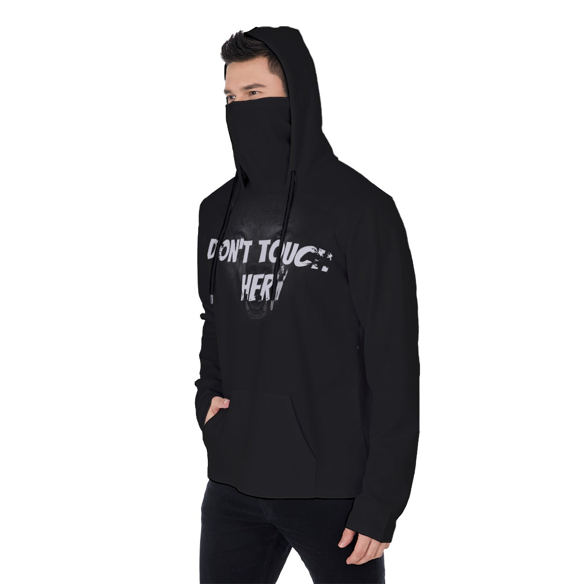 All-Over Print Men's Pullover Hoodie With Mask