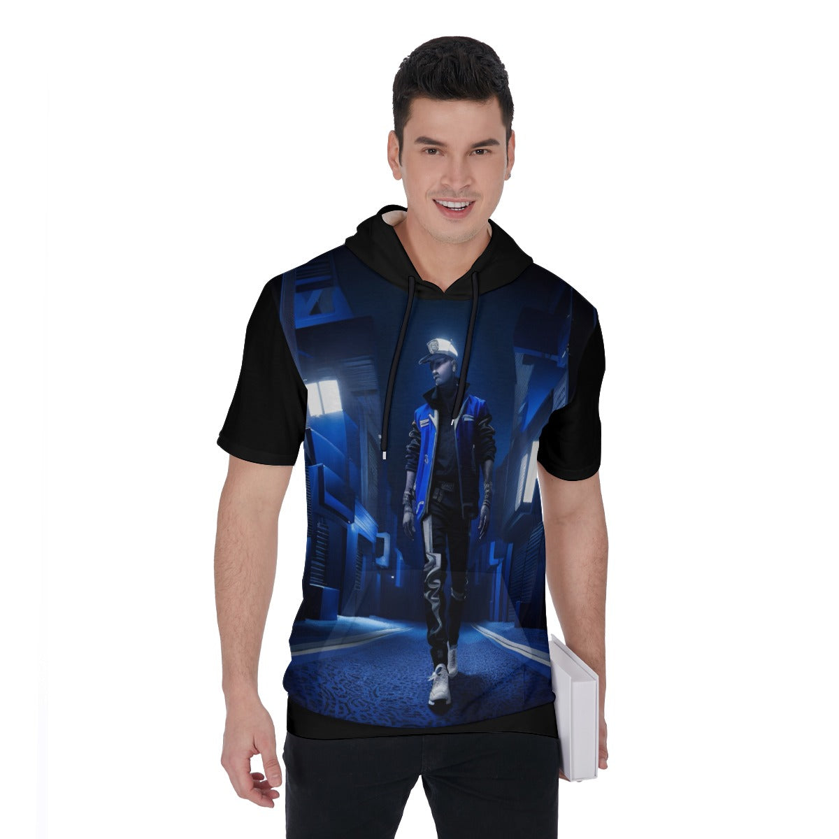 All-Over Print Men's Short Sleeve Hoodie T-Shirt