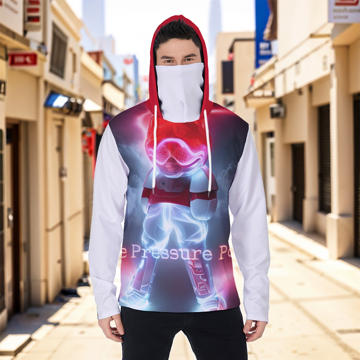 Eco-friendly All-Over Print Men's Masked Hoodie