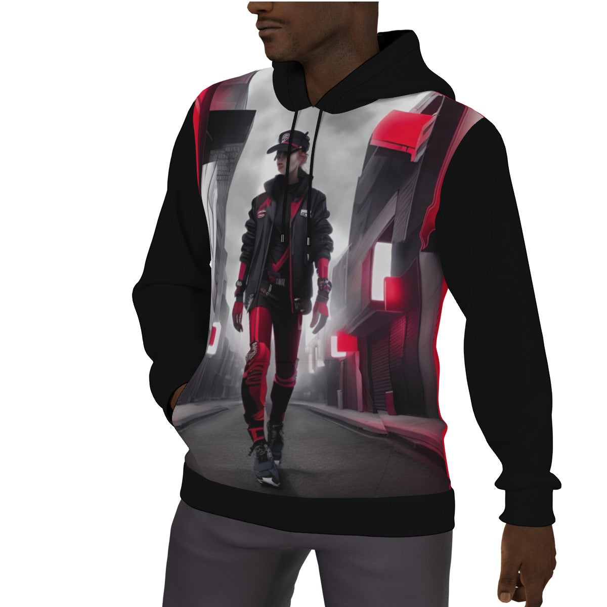 All-Over Print Men's Thicken Pullover Hoodie