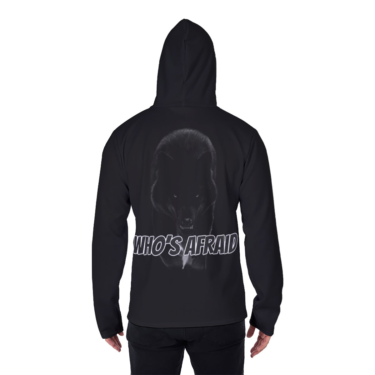 Don’t Touch Her Men's Pullover Hoodie With Mask