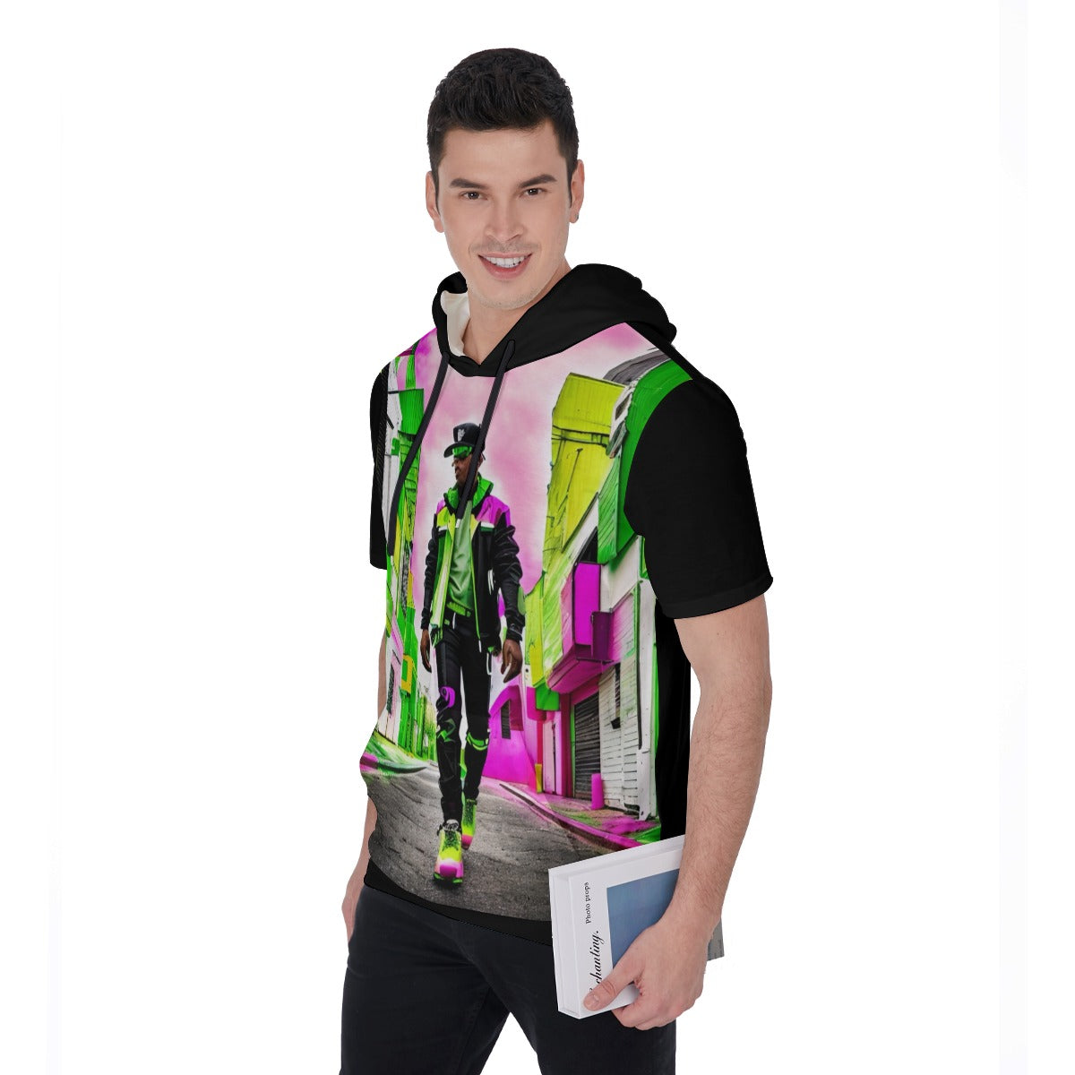 All-Over Print Men's Short Sleeve Hoodie T-Shirt