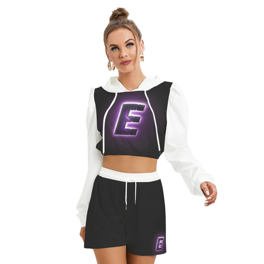 The Elite Experience
 Women's Mirco Fleece Hoodie And Shorts Set (Purple)