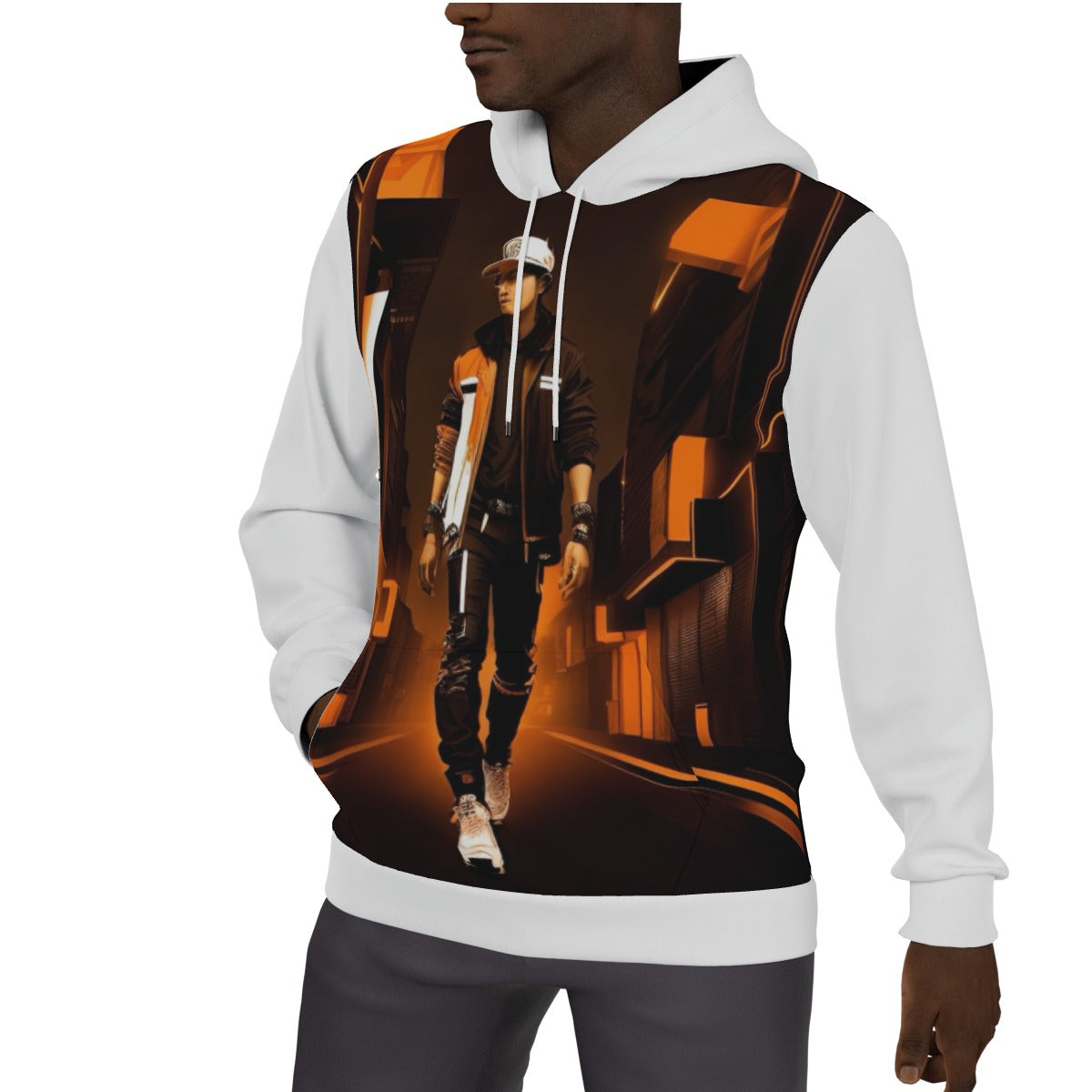 All-Over Print Men's Thicken Pullover Hoodie