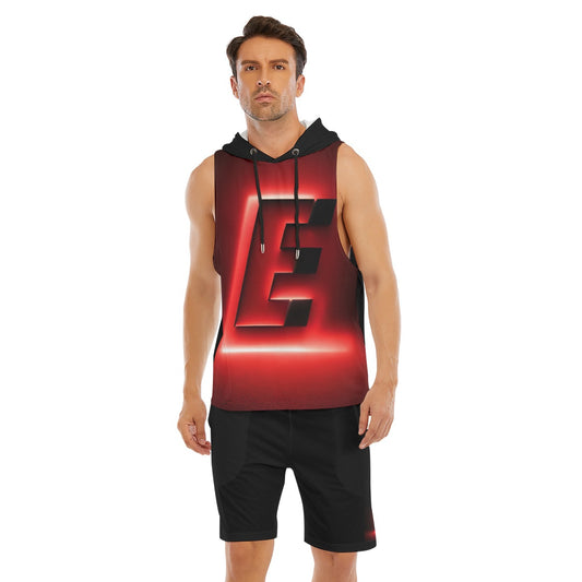 The Elite Experience
 Men's Sleeveless Vest And Shorts Set (Red)