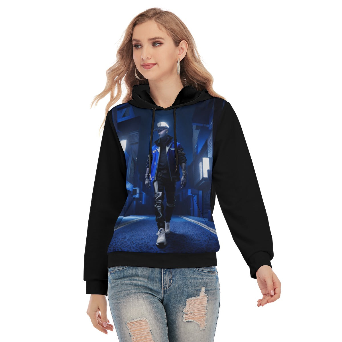 All-Over Print Women's Slim Pullover Hoodie