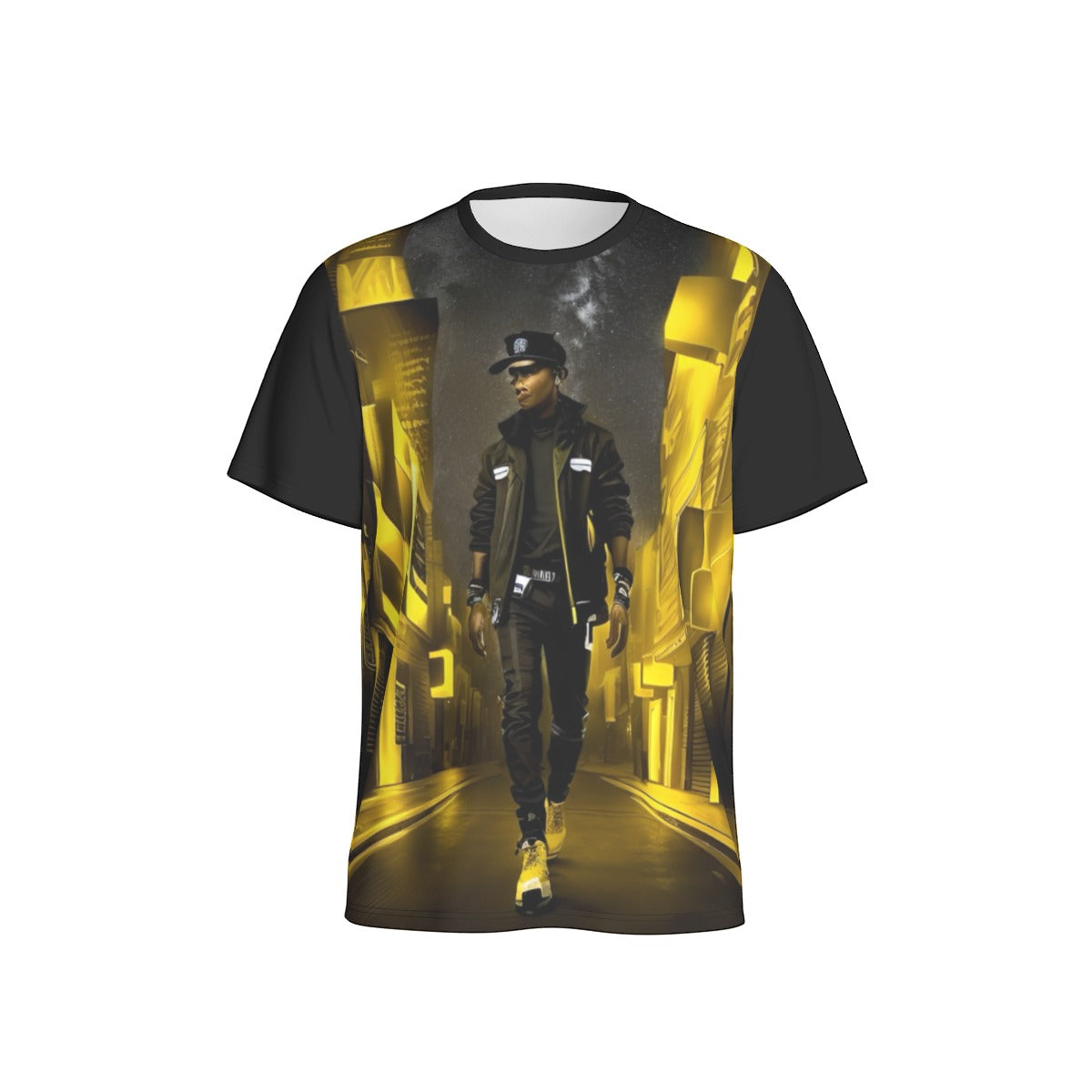 All-Over Print Men's O-Neck Sports T-Shirt