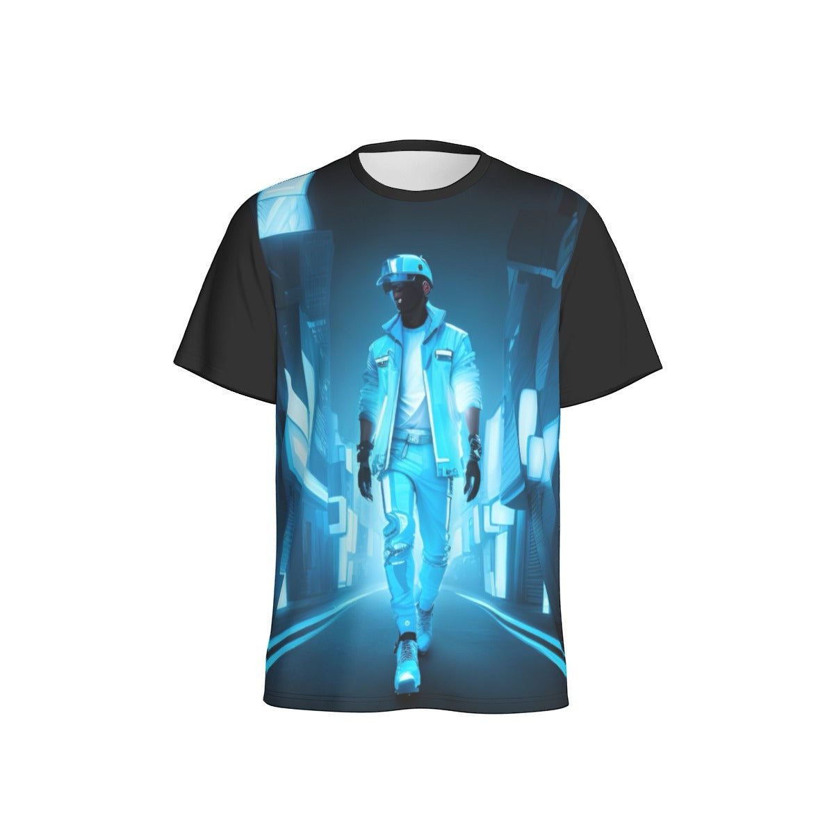 All-Over Print Men's O-Neck Sports T-Shirt