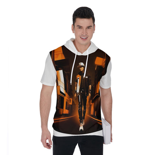 All-Over Print Men's Short Sleeve Hoodie T-Shirt