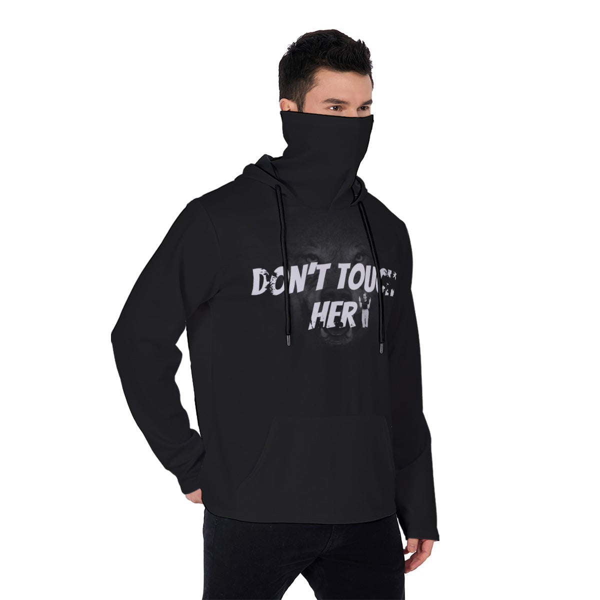 All-Over Print Men's Pullover Hoodie With Mask