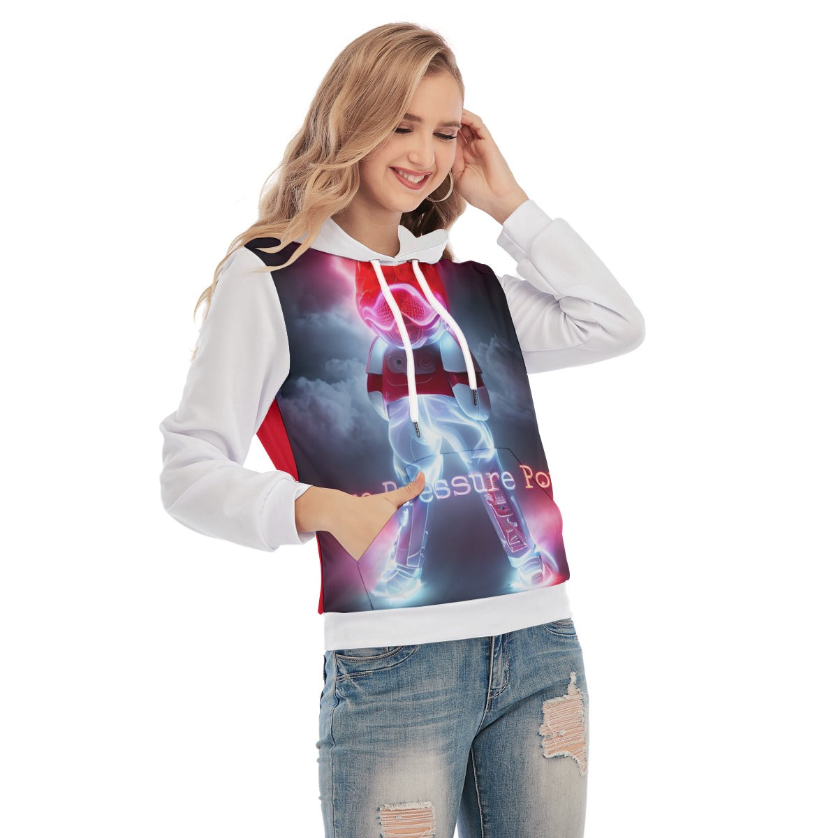 All-Over Print Women's Slim Pullover Hoodie