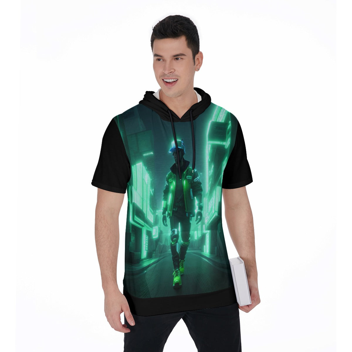 All-Over Print Men's Short Sleeve Hoodie T-Shirt