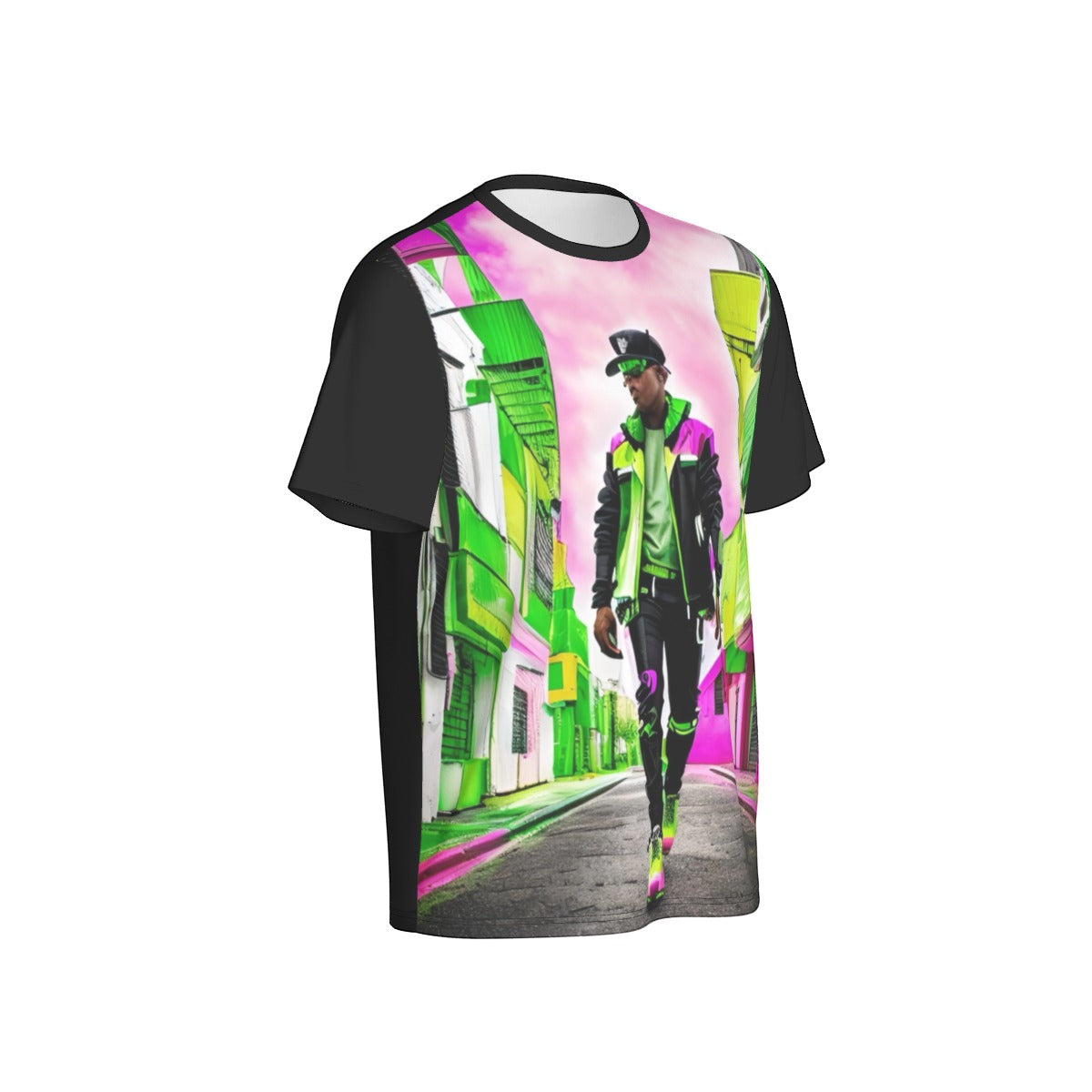 All-Over Print Men's O-Neck Sports T-Shirt