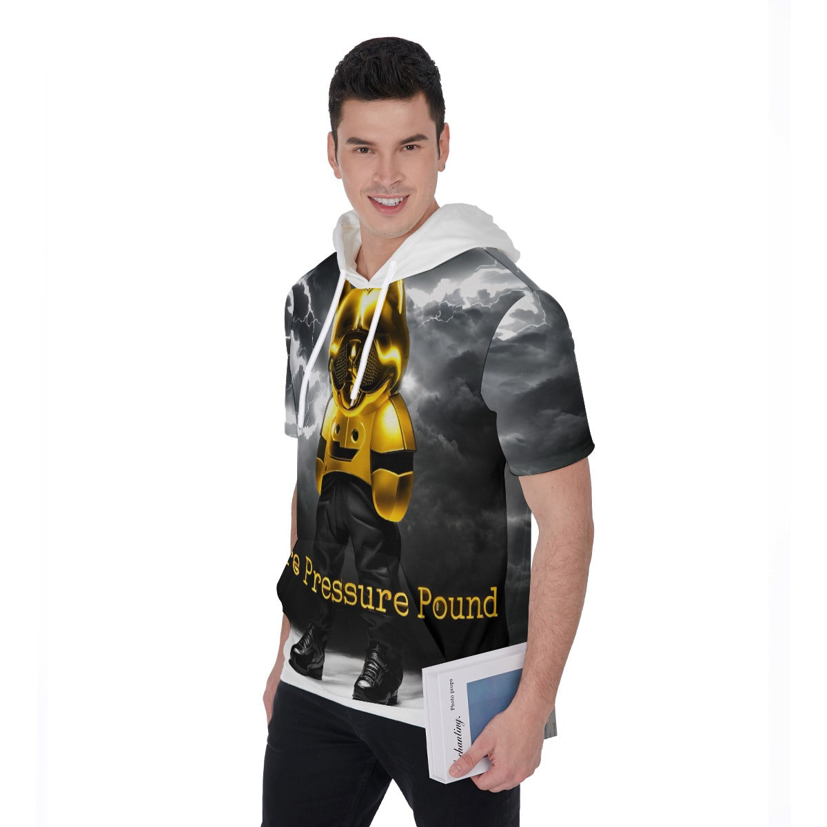 All-Over Print Men's Short Sleeve Hoodie T-Shirt