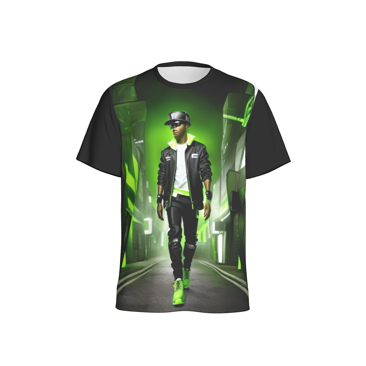 All-Over Print Men's O-Neck Sports T-Shirt