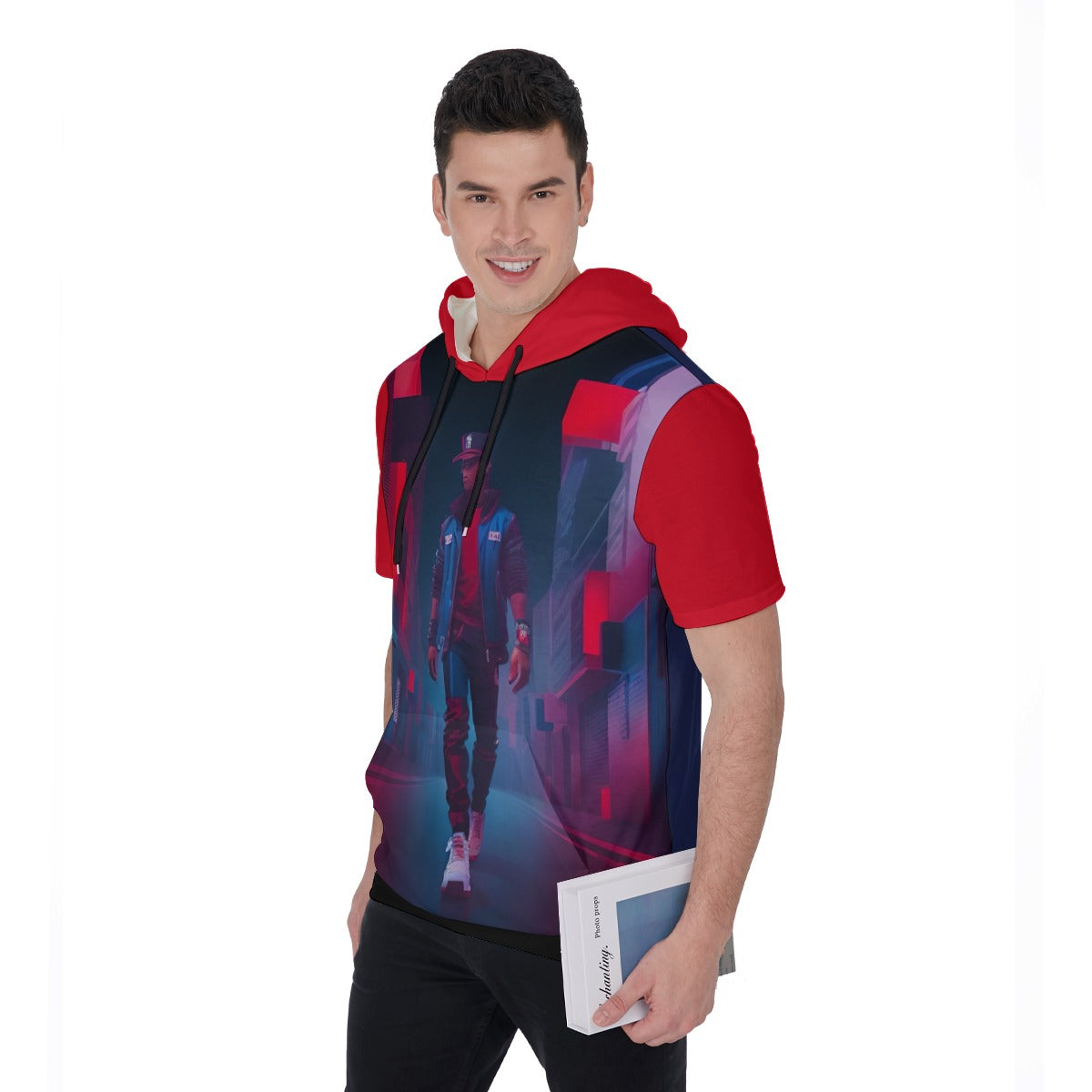 All-Over Print Men's Short Sleeve Hoodie T-Shirt