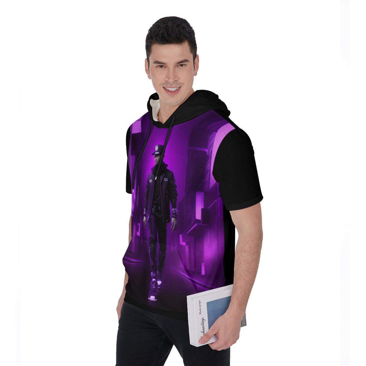 All-Over Print Men's Short Sleeve Hoodie T-Shirt