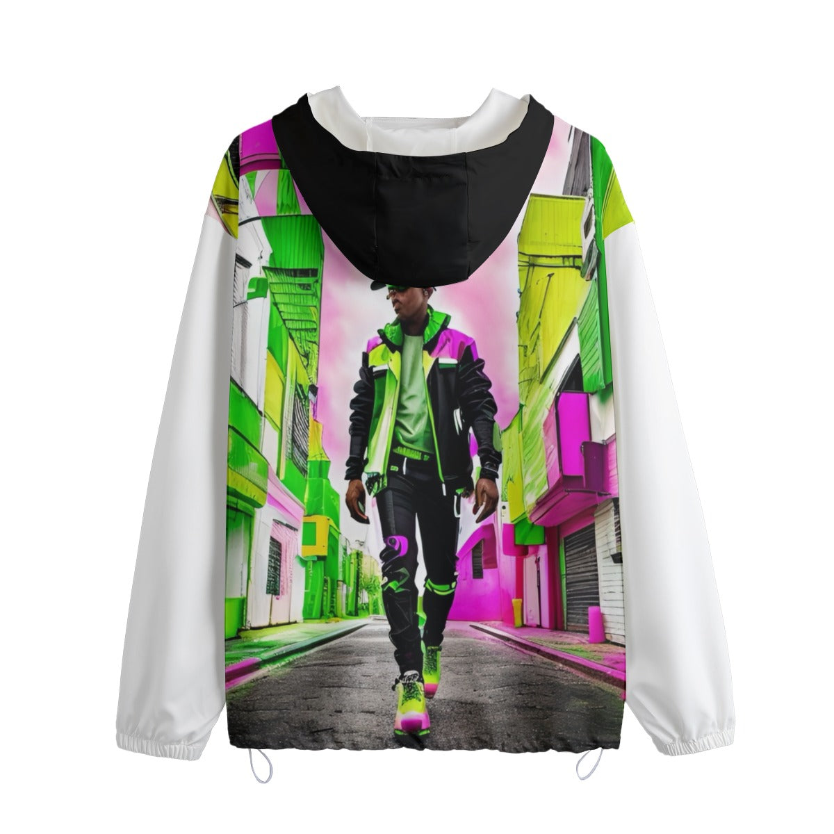 All-Over Print Unisex Pullover Jacket With Zipper Closure