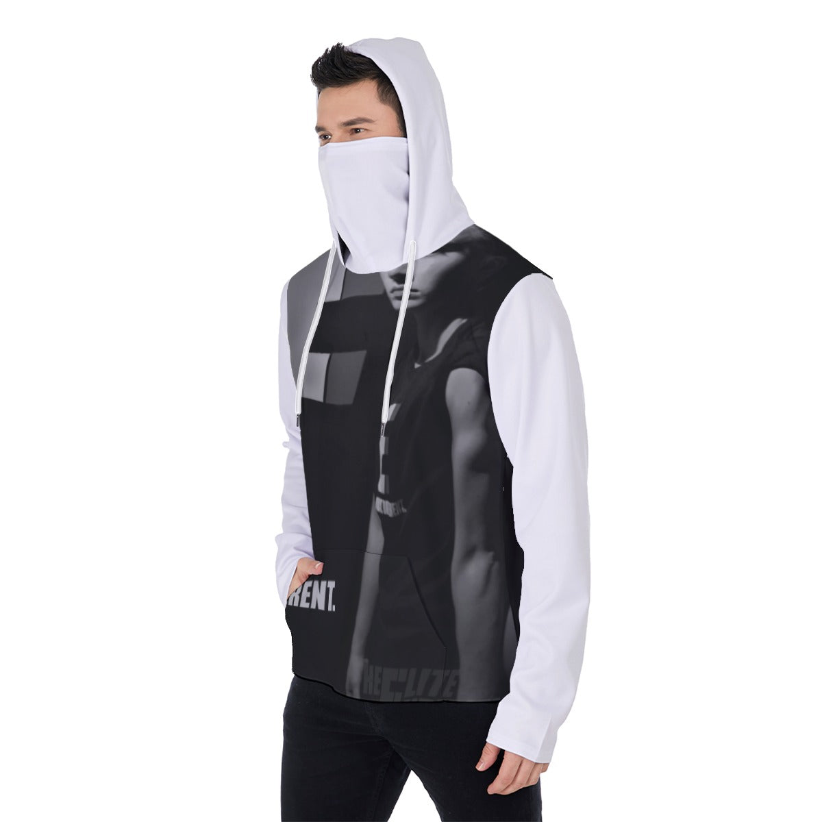 All-Over Print Men's Pullover Hoodie With Mask