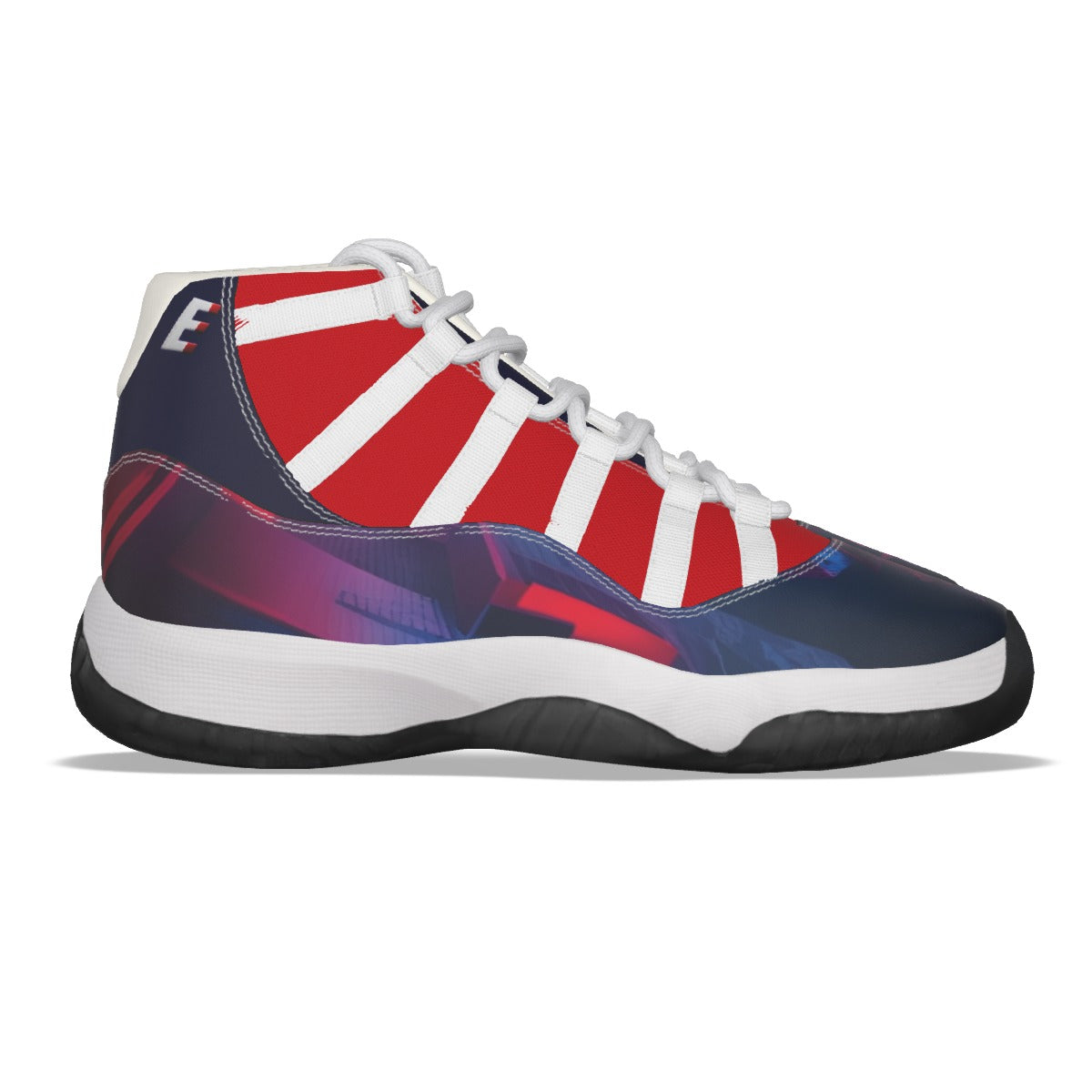 The Elite Experience: Men's High Top Basketball Shoes (Red / White / Blue)