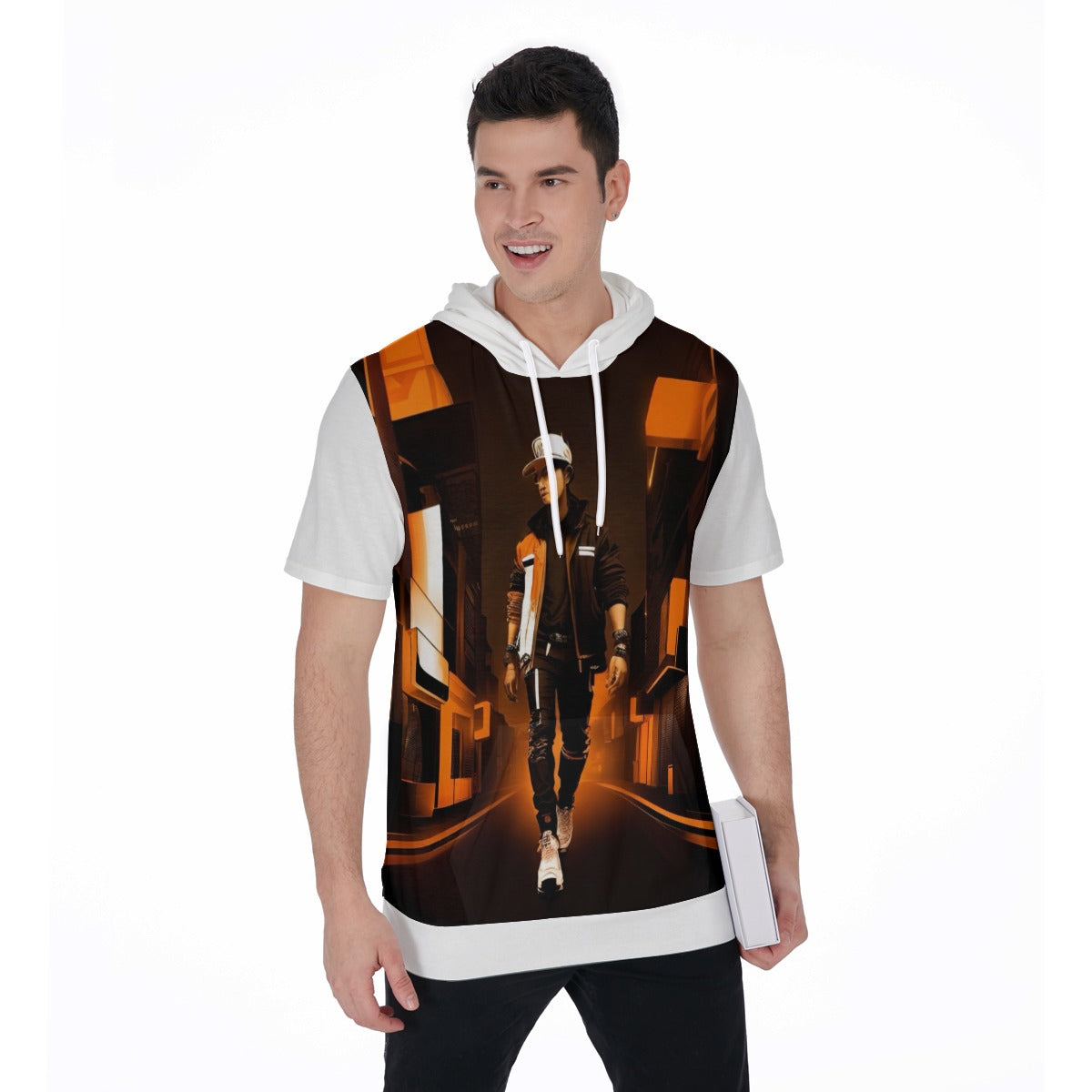 All-Over Print Men's Short Sleeve Hoodie T-Shirt