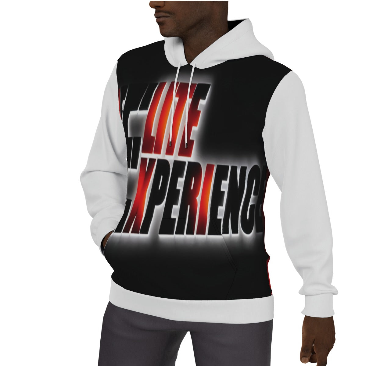 The Elite Experience
 Men's Thicken Pullover Hoodie (red Words)