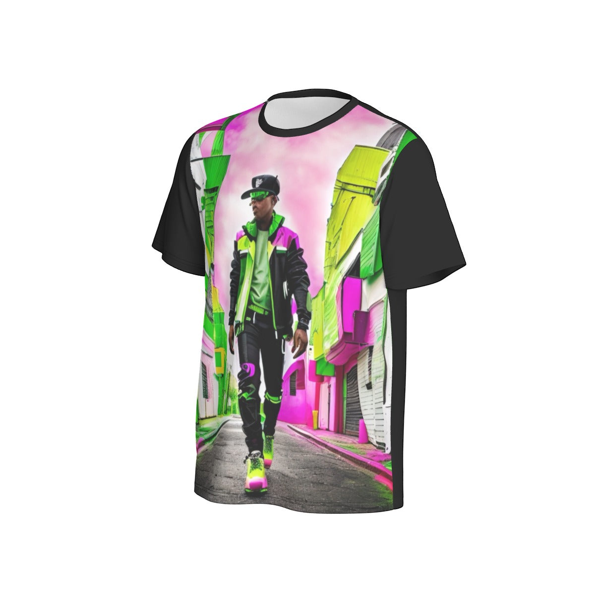 All-Over Print Men's O-Neck Sports T-Shirt