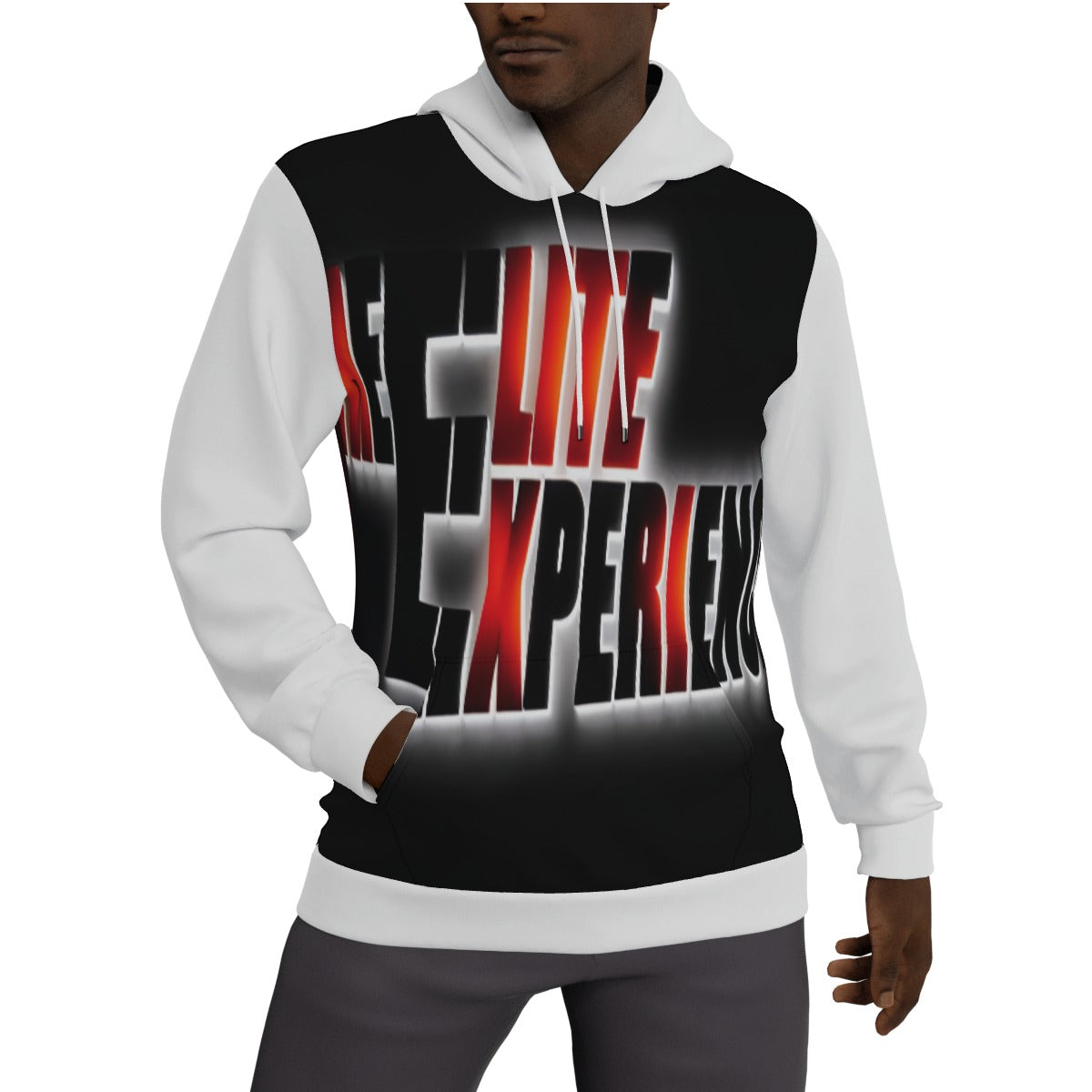 The Elite Experience
 Men's Thicken Pullover Hoodie (red Words)