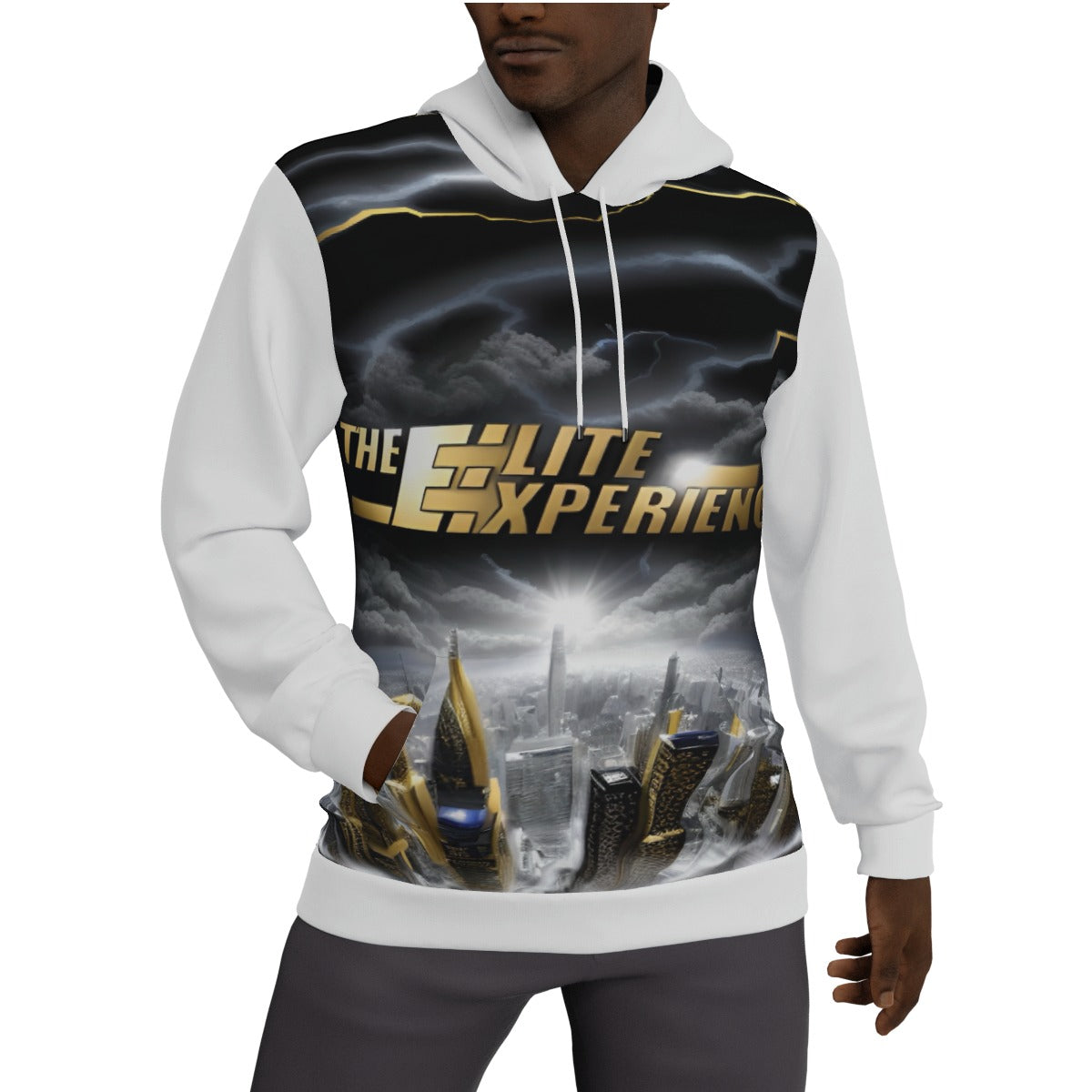 The Elite Experience
 Men's Thicken Pullover Hoodie(Black / Gold)