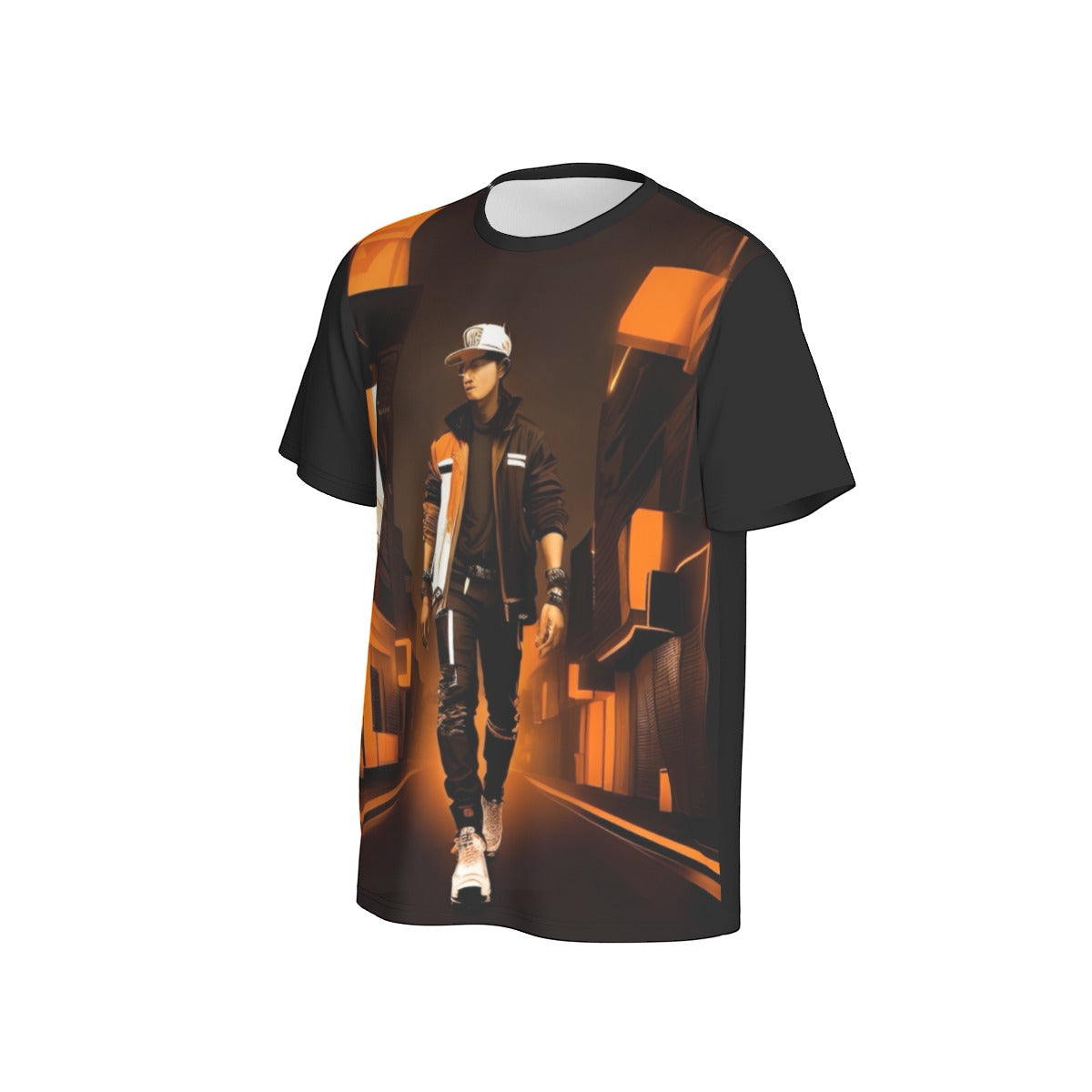 All-Over Print Men's O-Neck Sports T-Shirt