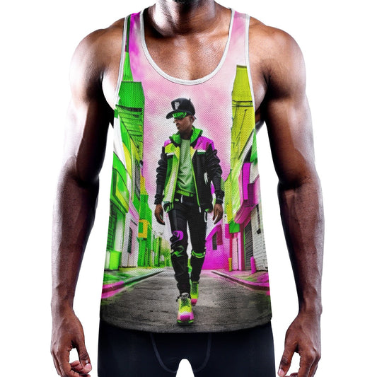 All-Over Print Men's Slim Y-Back Muscle Tank Top