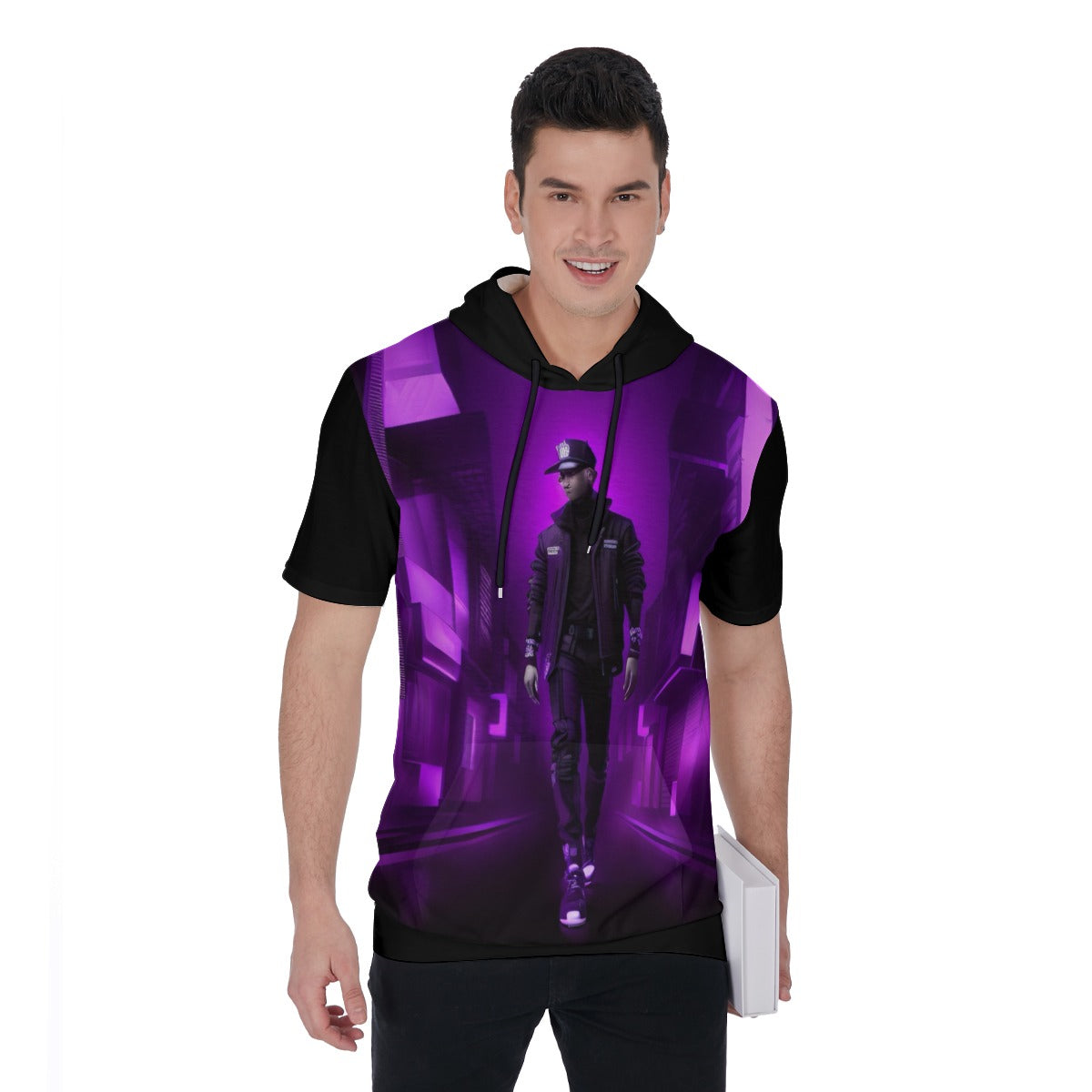 All-Over Print Men's Short Sleeve Hoodie T-Shirt