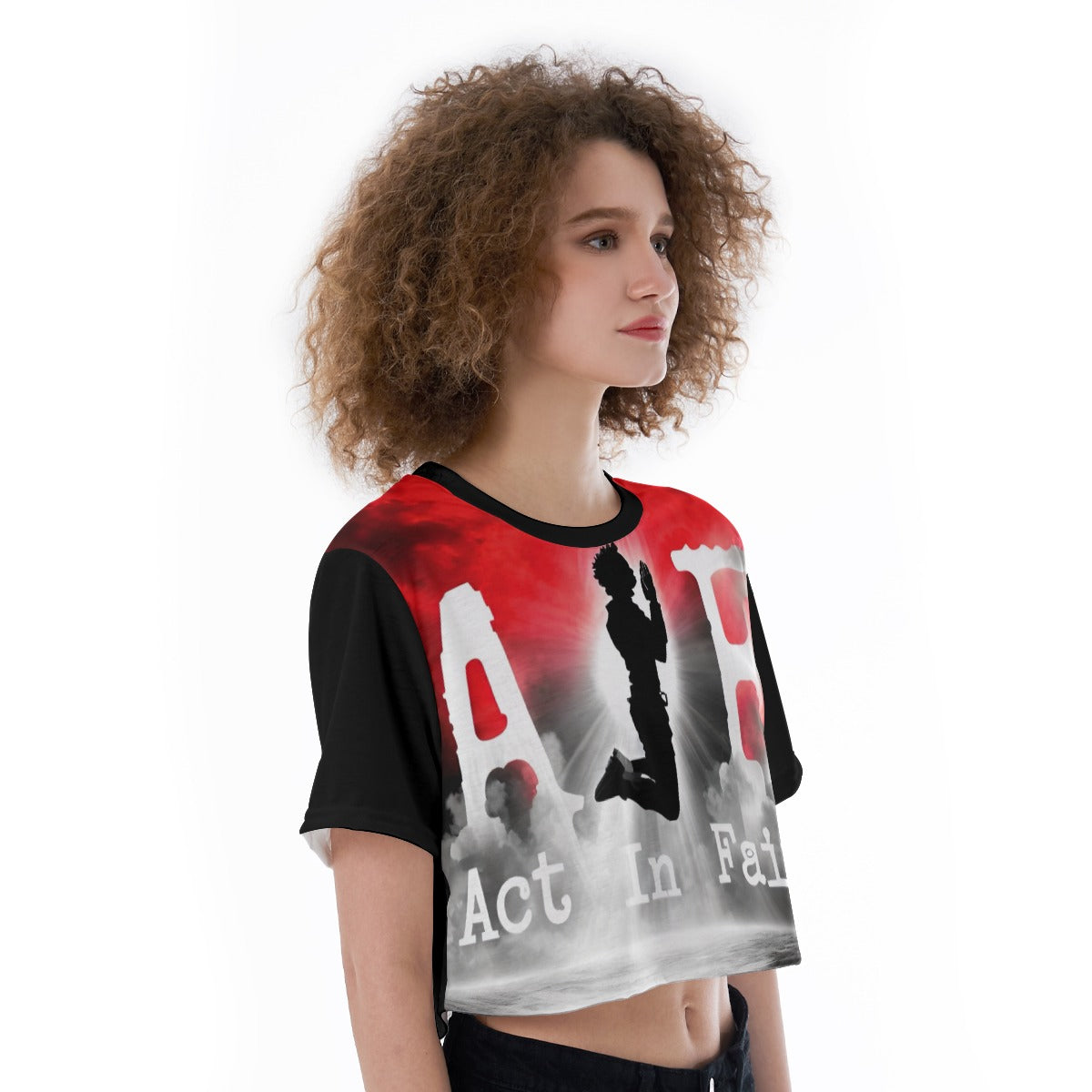 All-Over Print Cropped T-Shirt