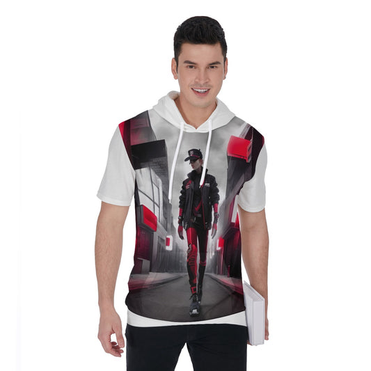 All-Over Print Men's Short Sleeve Hoodie T-Shirt