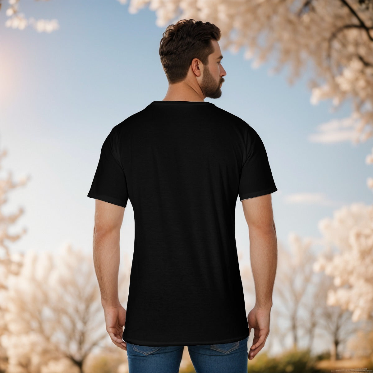 Zen Q Men's O-Neck T-Shirt (Black / Gold)