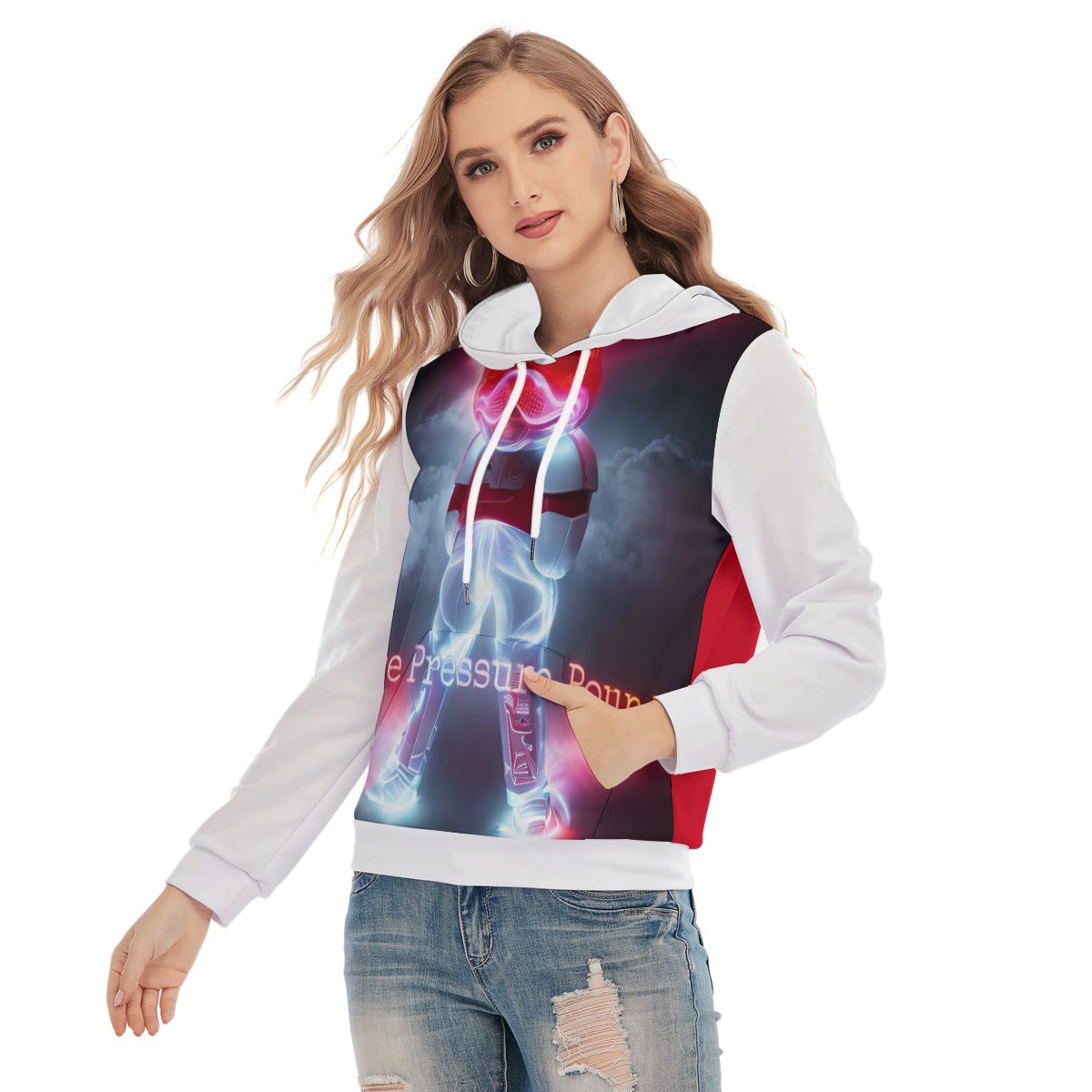 All-Over Print Women's Slim Pullover Hoodie