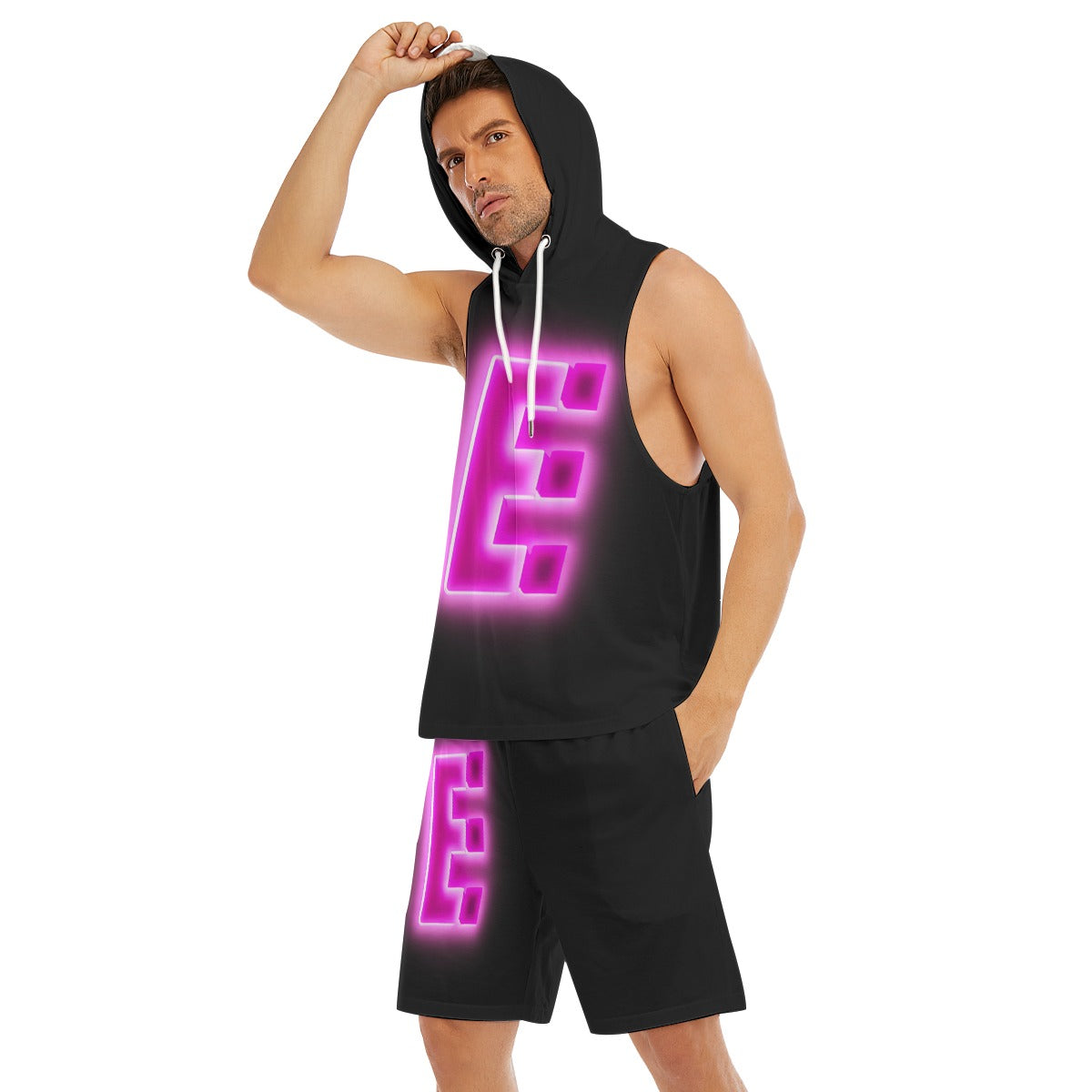 The Elite Experience
 Men's Sleeveless Vest And Shorts Set (pink)