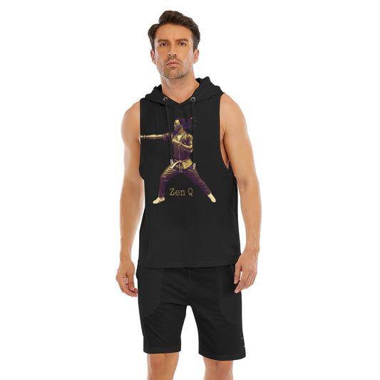 Zen Q
 Men's Sleeveless Vest And Shorts Set