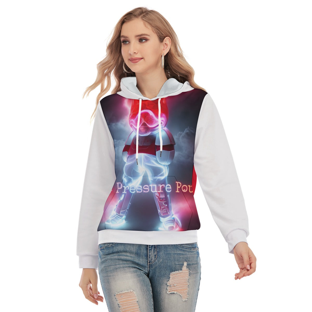 All-Over Print Women's Slim Pullover Hoodie