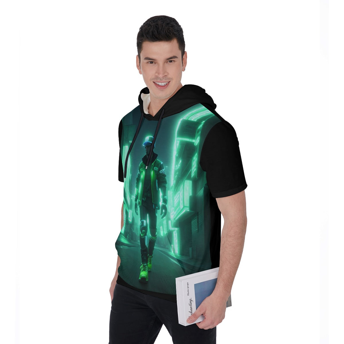 All-Over Print Men's Short Sleeve Hoodie T-Shirt