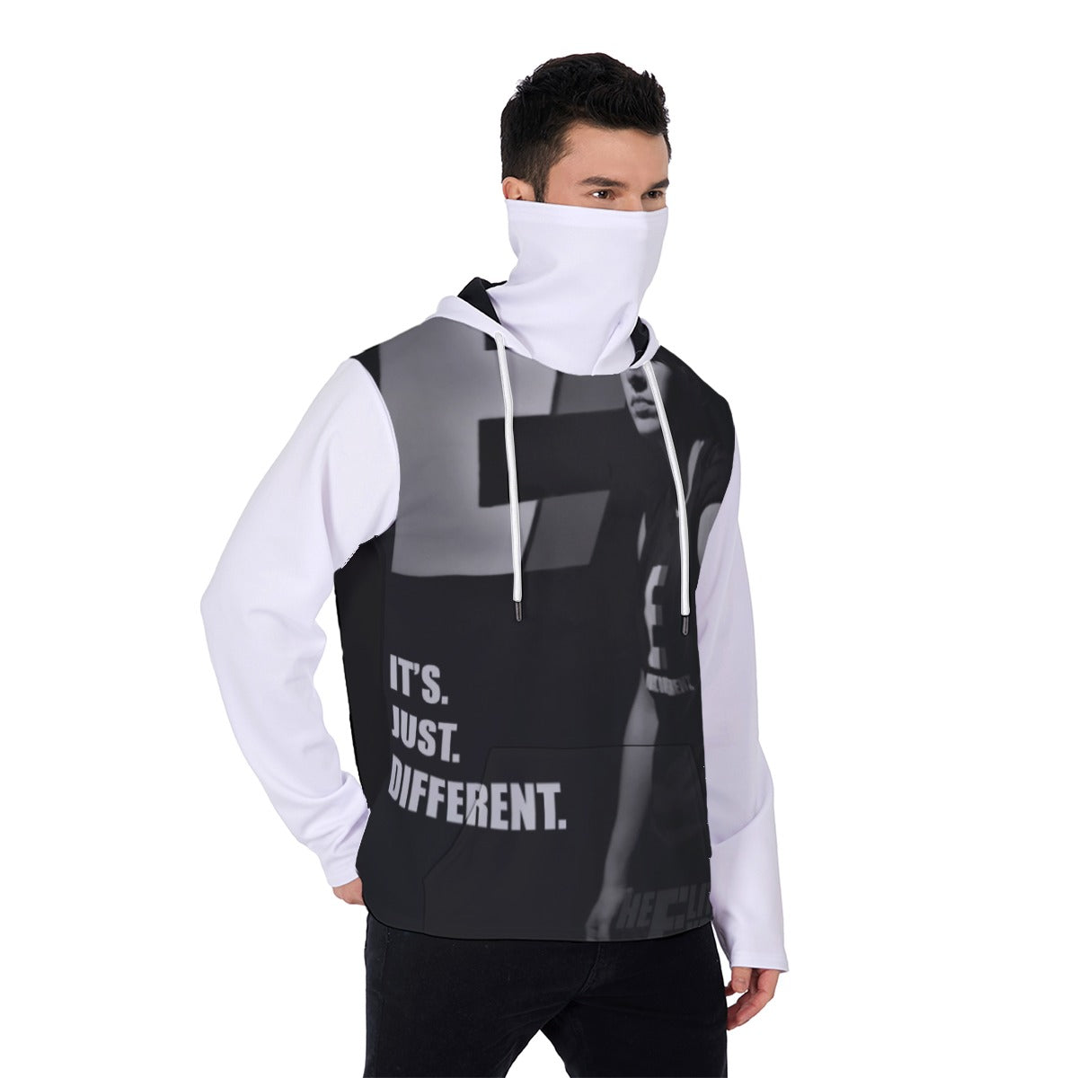 All-Over Print Men's Pullover Hoodie With Mask