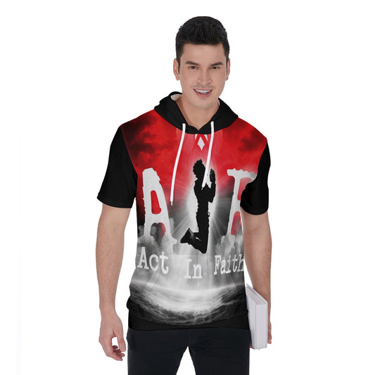 All-Over Print Men's Short Sleeve Hoodie T-Shirt