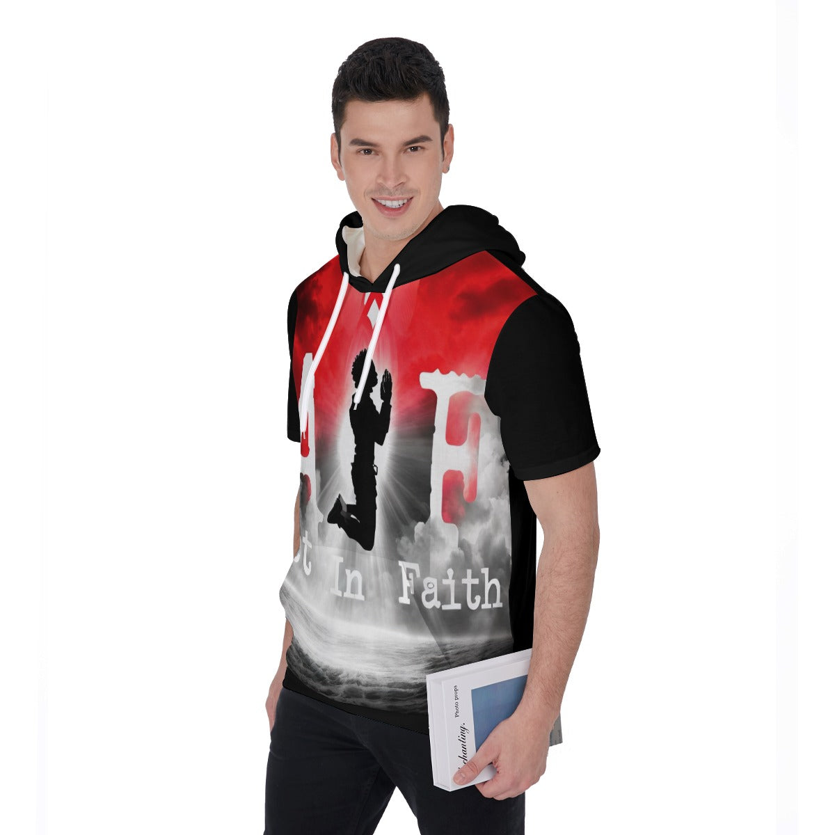 All-Over Print Men's Short Sleeve Hoodie T-Shirt