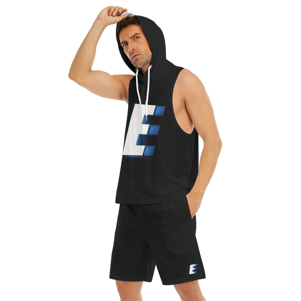 The Elite Experience
 Men's Sleeveless Vest And Shorts Set (Blue)